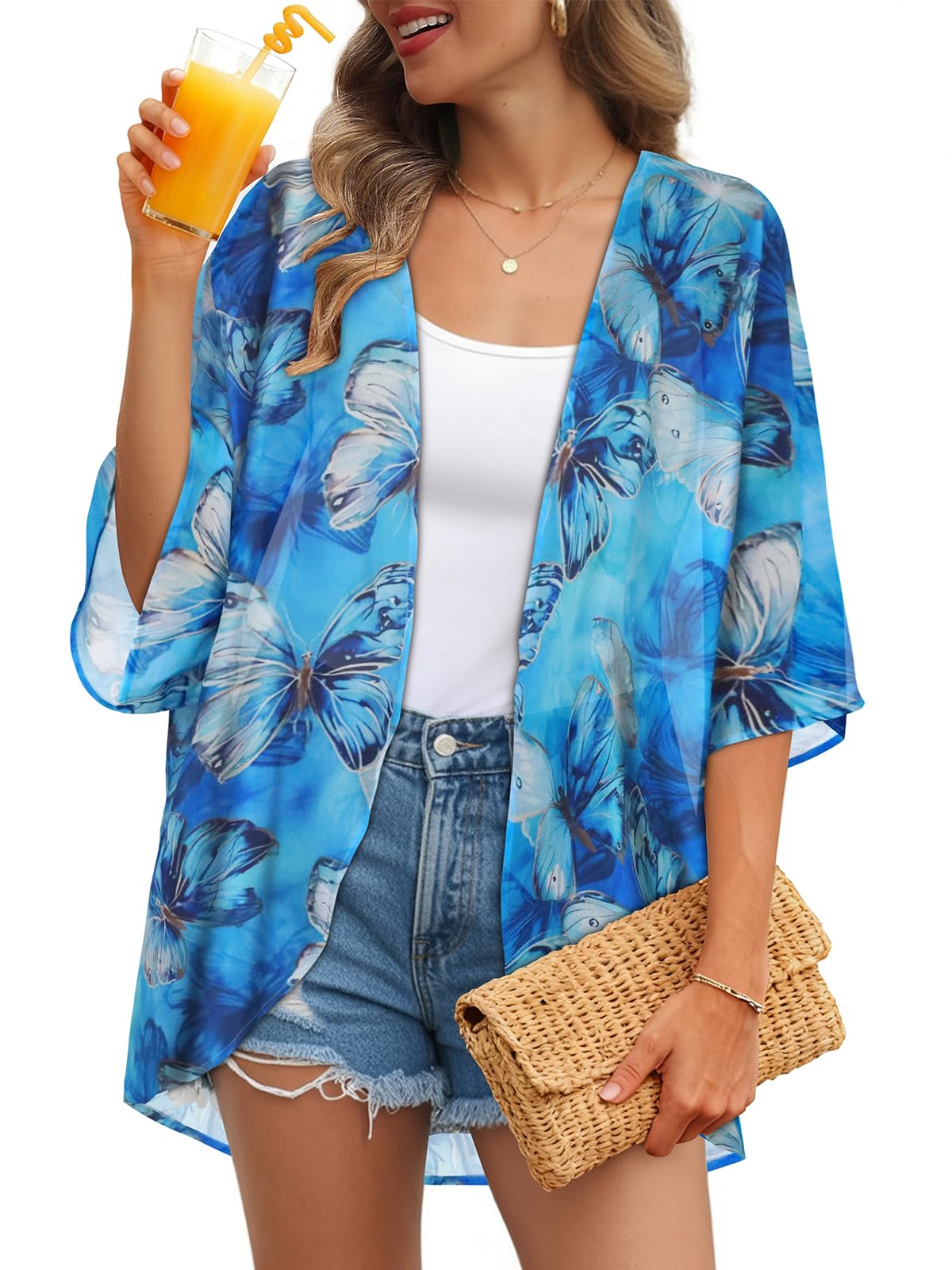 47% Off Women's Loose Beach Cover Up Kimono Cardigan