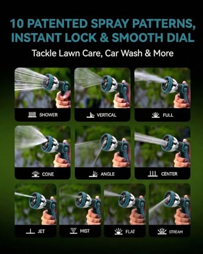 60% Off Heavy Duty Garden Hose Nozzle with 10 Spray Patterns - Image 5