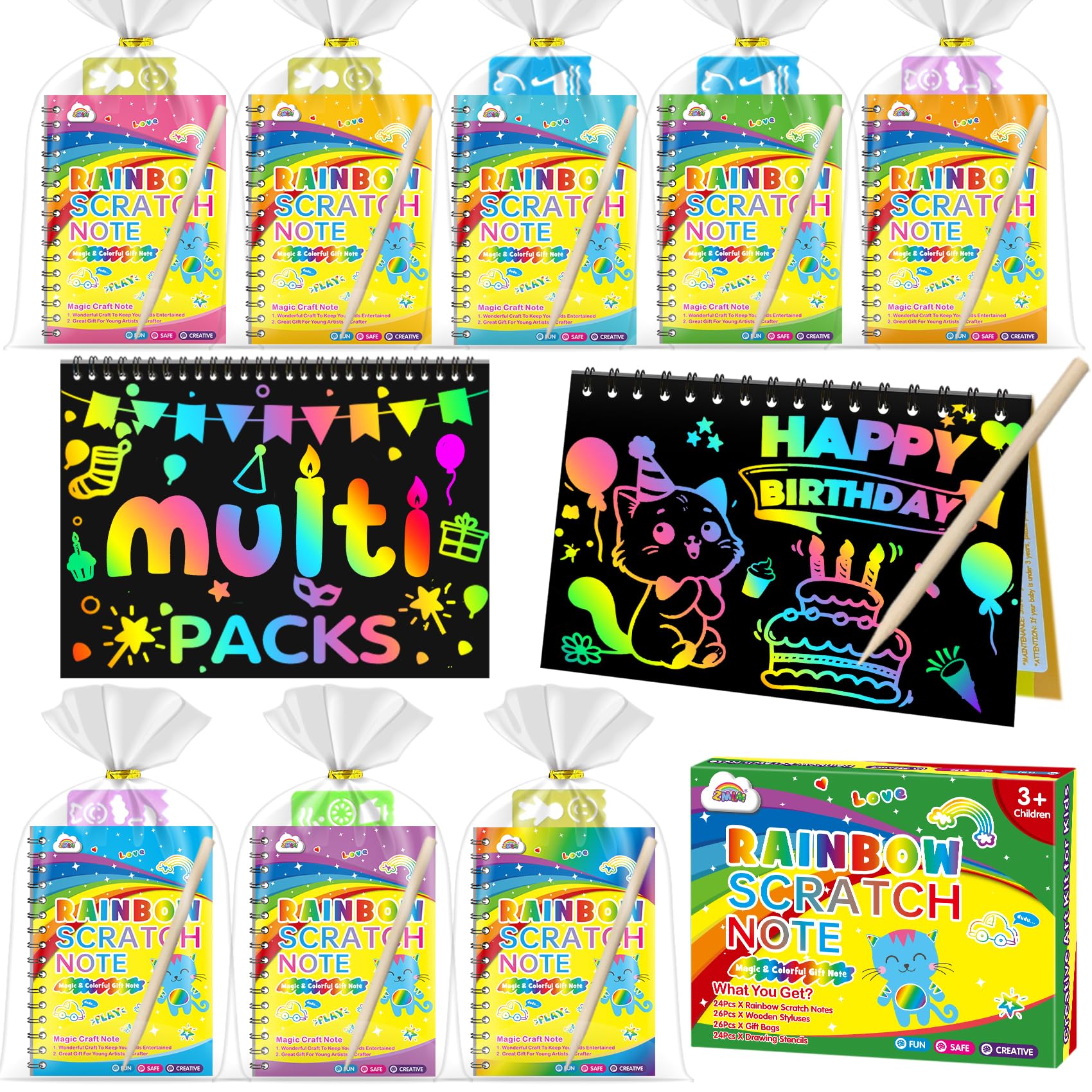 Save 50% on ZMLM Rainbow Scratch Art Party Favors – Use Code
