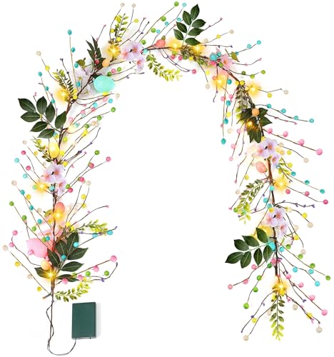 50% Off Easter Egg Garland with LED Lights & Timer
