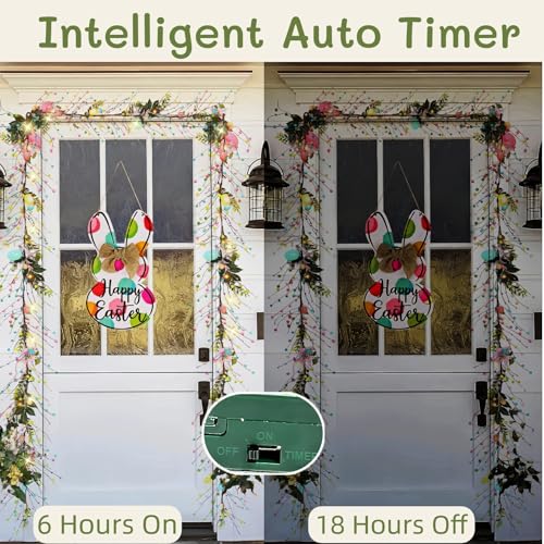 50% Off Easter Egg Garland with LED Lights & Timer - Image 2