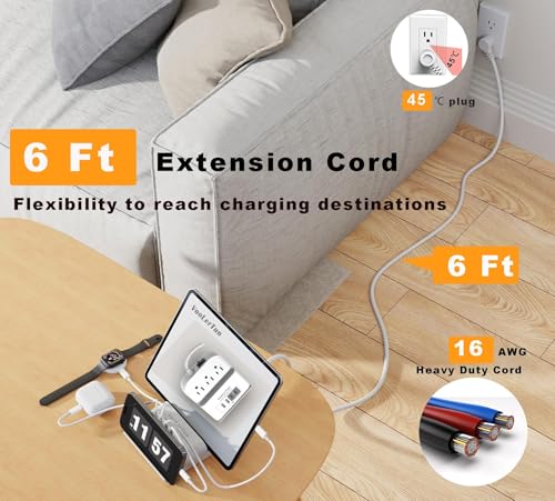 26% Off VooLerTun Surge Protector with 4 USB Ports - Image 4
