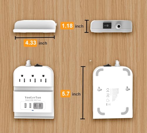 26% Off VooLerTun Surge Protector with 4 USB Ports - Image 6
