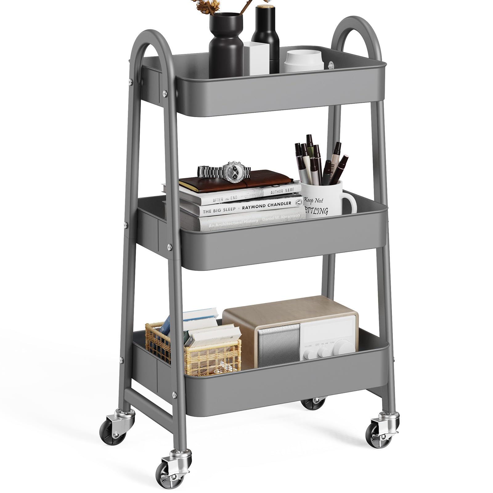 58% Off OLIXIS 3-Tier Metal Rolling Utility Cart - Image 1