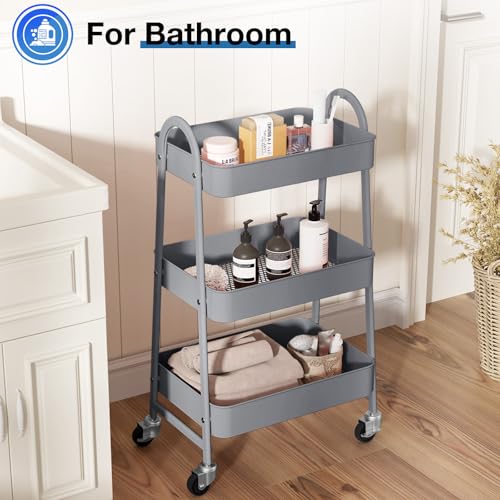 58% Off OLIXIS 3-Tier Metal Rolling Utility Cart - Image 3