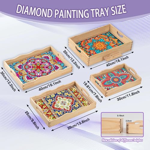 50% Off EWJRNSF Diamond Painting Wooden Tray Craft Kit - Image 2