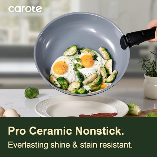 50% Off CAROTE 19-Piece Ceramic Cookware Set - Image 4