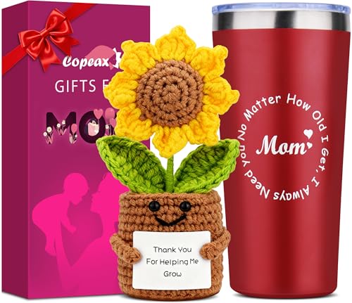 37% Off Mom Gift Set with Crochet Sunflower & Tumbler - Image 1