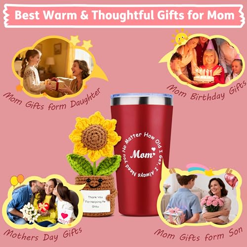 37% Off Mom Gift Set with Crochet Sunflower & Tumbler - Image 4