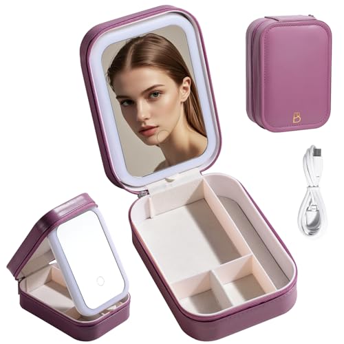 50% Off BS-MALL LED Travel Makeup Mirror Case - Image 1