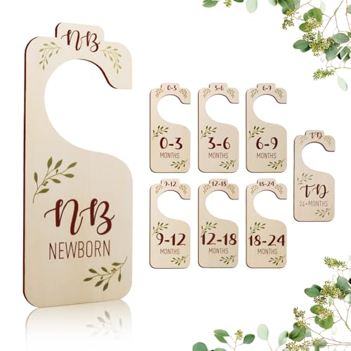 50% Off Wooden Baby Closet Dividers - Set of 8 Organizers