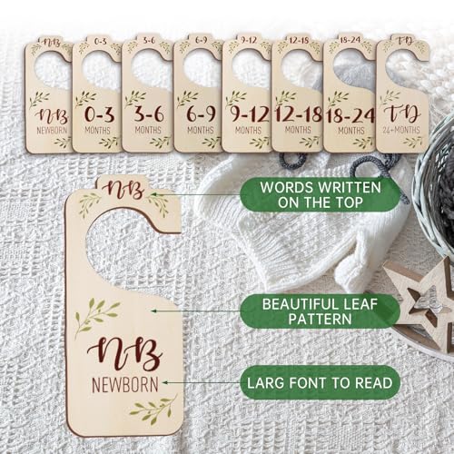 50% Off Wooden Baby Closet Dividers - Set of 8 Organizers - Image 2