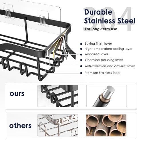 62% Off NESOMI 7-Pack Shower Caddy Organizer with Adhesive - Image 3