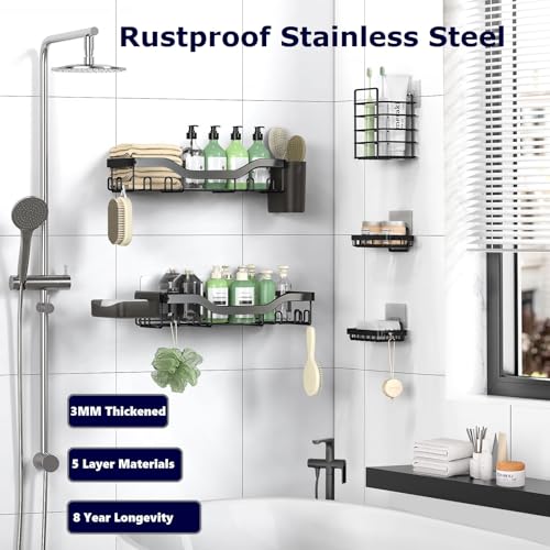 62% Off NESOMI 7-Pack Shower Caddy Organizer with Adhesive - Image 5