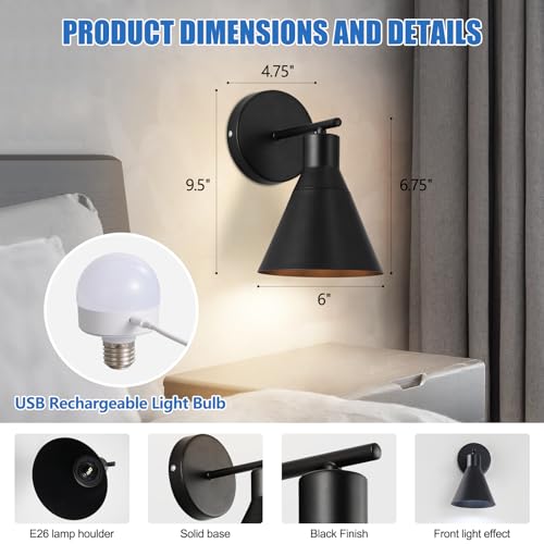 50% Off Modern Wireless LED Wall Sconces with Remote - Image 2