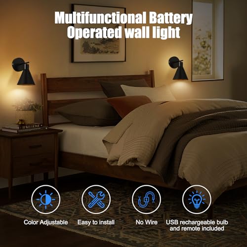 50% Off Modern Wireless LED Wall Sconces with Remote - Image 5