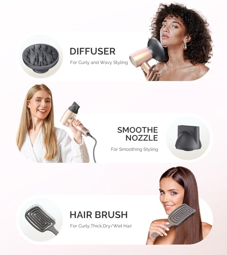 50% Off MelodySusie 1600W Ionic Hair Dryer with Diffuser - Image 5