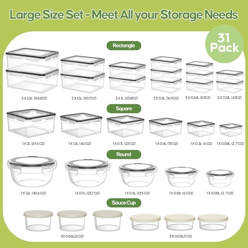 Save 30% on 62-Piece Airtight Food Storage Container Set - Image 2