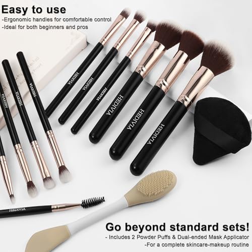 21% Off HEDIVIA 14-Piece Professional Makeup Brush Set - Image 6