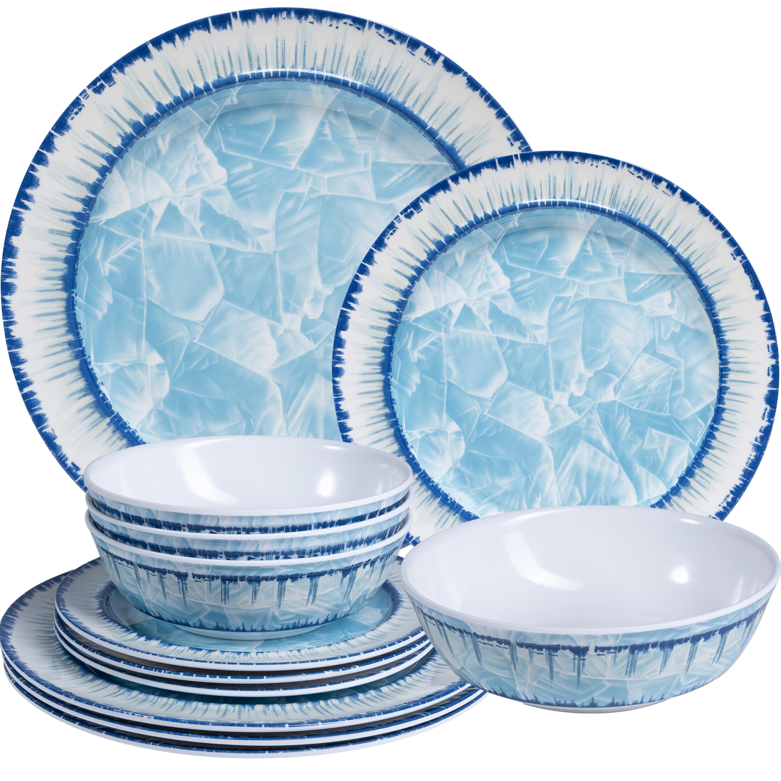 50% Off 12-Piece Melamine Dinnerware Set for 4 - Image 1