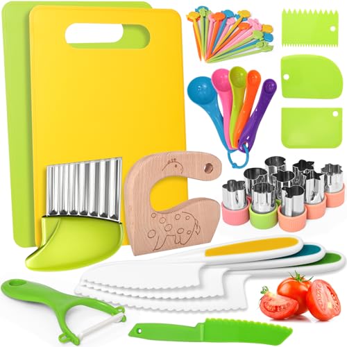 50% Off 46-Piece Montessori Kids Knife & Cooking Set - Image 1