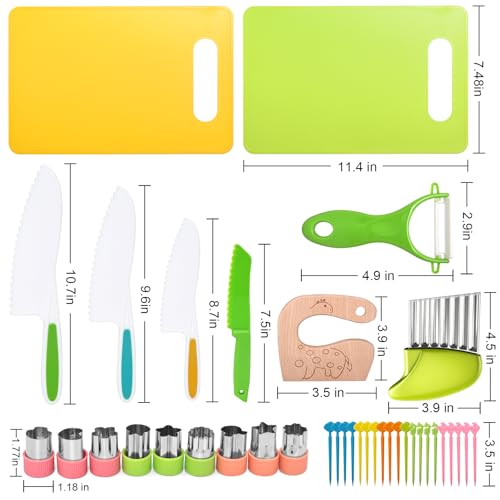 50% Off 46-Piece Montessori Kids Knife & Cooking Set - Image 2