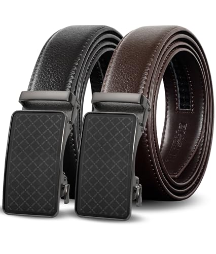50% Off Men's 2-Pack Ratchet Leather Belts with Code WG4THTDO - Image 1
