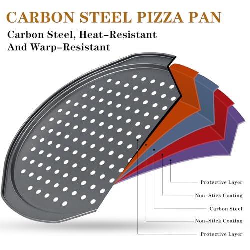 40% Off Bestdin 5-Piece Pizza Pan Set with Code 2FT4X75E - Image 4