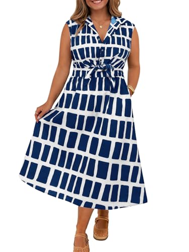 40% Off Beautife Plus Size Boho Midi Dress with Pockets - Image 1