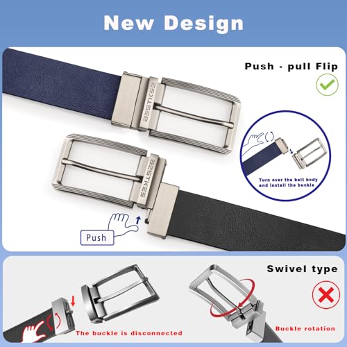 50% Off BESTKEE Men's Reversible Leather Belt - Image 2