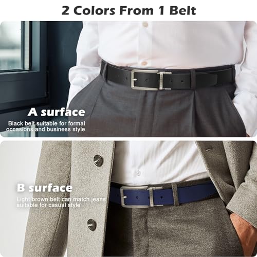 50% Off BESTKEE Men's Reversible Leather Belt - Image 4
