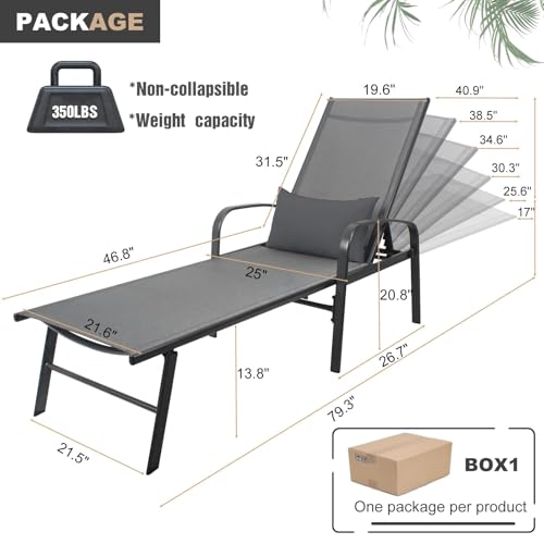 50% Off CHINNLUU Outdoor Chaise Lounge Chairs (2-Pack) - Image 2