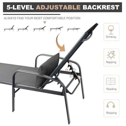 50% Off CHINNLUU Outdoor Chaise Lounge Chairs (2-Pack) - Image 6