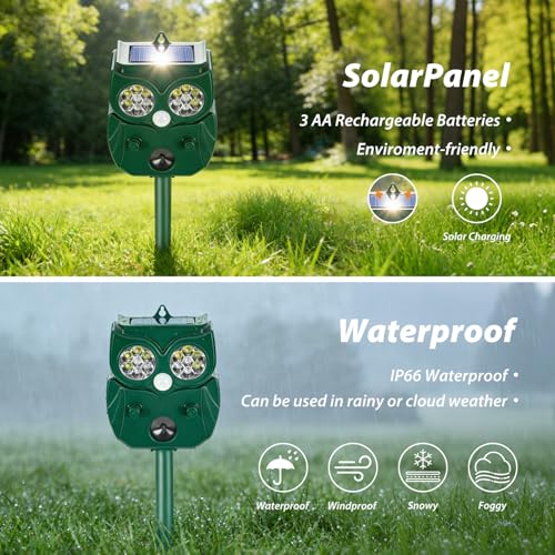 60% Off Owl Solar Animal Repellent with Motion Sensor - Image 5