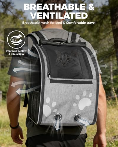50% Off Lightweight Cat Carrier Backpack for Pets Up to 15 lbs - Image 3