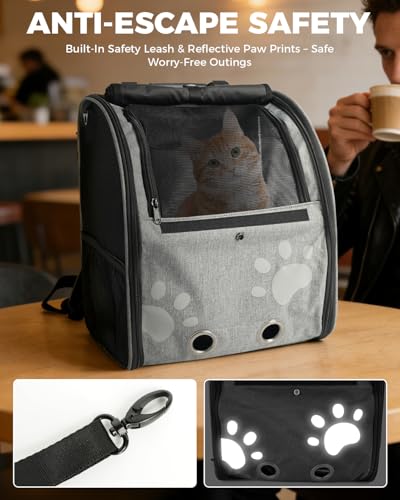 50% Off Lightweight Cat Carrier Backpack for Pets Up to 15 lbs - Image 5