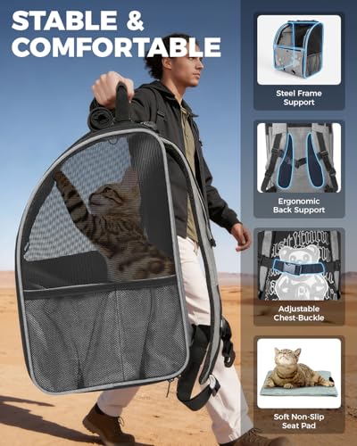 50% Off Lightweight Cat Carrier Backpack for Pets Up to 15 lbs - Image 6