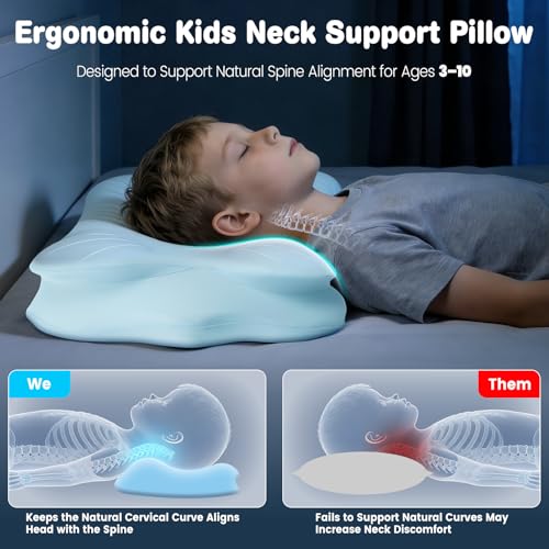 58% Off Cooling Memory Foam Cervical Pillow for Kids - Image 2