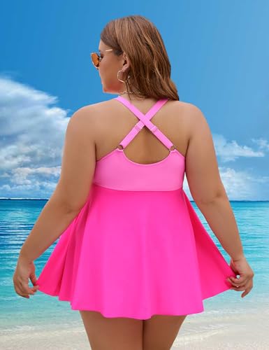 50% Off Edelqual Plus Size Tankini Swimsuit with Tummy Control - Image 5