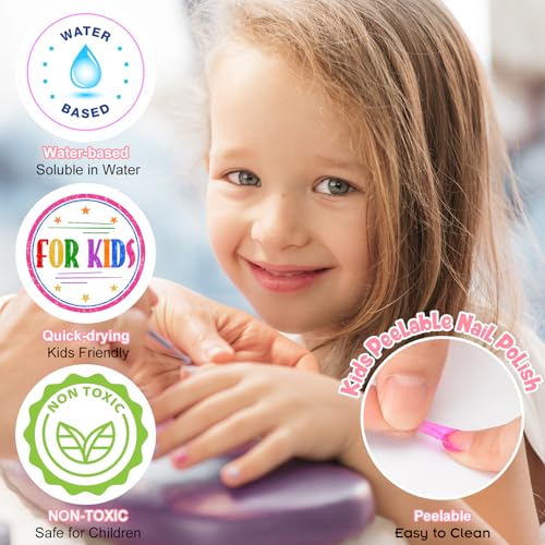 50% Off BATTOP Kids Nail Polish Kit with Dryer & Organizer - Image 2