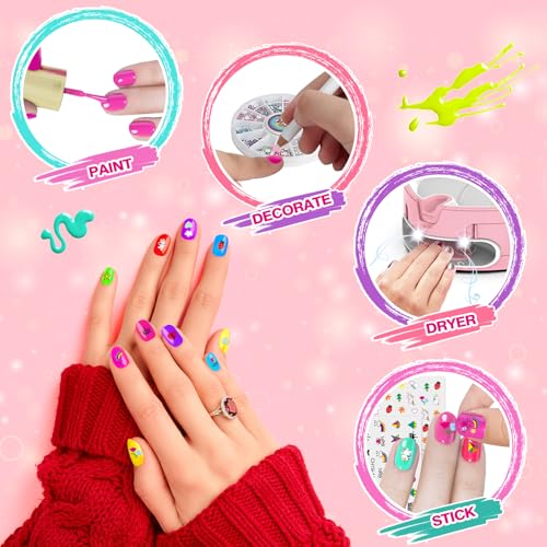 50% Off BATTOP Kids Nail Polish Kit with Dryer & Organizer - Image 5