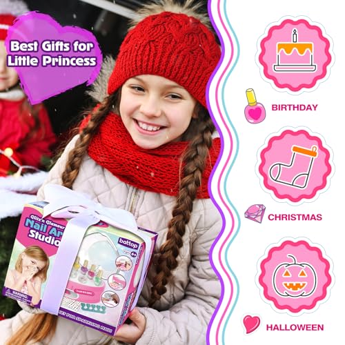 50% Off BATTOP Kids Nail Polish Kit with Dryer & Organizer - Image 6