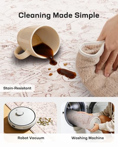 50% Off Marsail Washable Vintage Area Rug 8x10 - Image 6