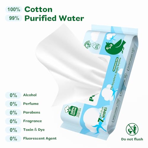 51% Off DORAHONEY Cotton Travel Wipes for Sensitive Skin - Image 6