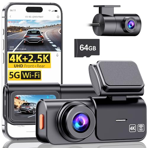 45% Off AXB 4K+2.5K Dual Dash Cam with 5G WiFi & 64GB Card - Image 1