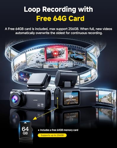 45% Off AXB 4K+2.5K Dual Dash Cam with 5G WiFi & 64GB Card - Image 5