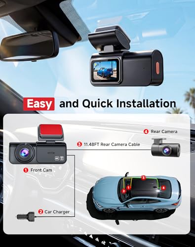 45% Off AXB 4K+2.5K Dual Dash Cam with 5G WiFi & 64GB Card - Image 7