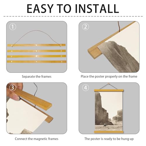 50% Off Wooden Magnetic Poster Hangers 2-Pack - Image 4