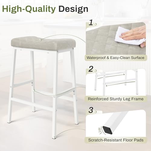 58% Off Compsia Counter Height Bar Stools Set of 4 - Image 4