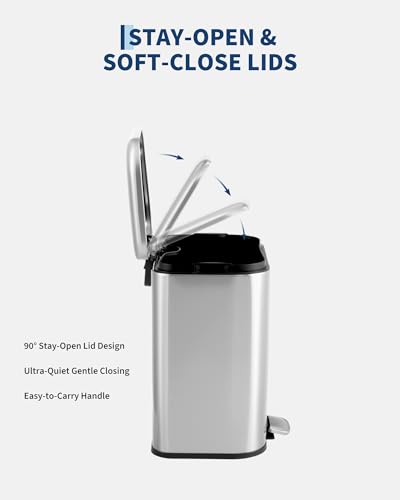 Save 35% on Garvee Stainless Steel Step Trash Can - Image 2
